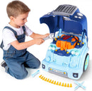 Blue Truck Engine Playset with Lights, Sounds, and Electric Drill
