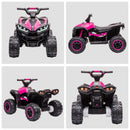 12V Children's ATV Quad Vehicle - Reversible Motion, Durable Wheels, Built-in Music
