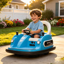 12V Electric Bumper Car for Kids with Parental Remote, 360 Spin, Bluetooth Lights & Safety Features