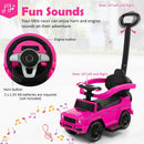 Toddler Ride-On Car with Removable Canopy, Anti-Tipping Features, and Engine Sounds