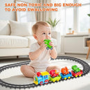 Dinosaur-Themed Toddler Train Set with Steam, Music, Lights, and 3 Cars