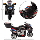 Kids Electric Black Motorcycle Tricycle Ride-On