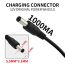 12V Power Charger for Ride-On Vehicles, Children's Cars, ATV and Tractor