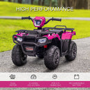 Pink 12V Electric Ride-On Car for Kids Aged 3 to 5 with Music and LED Lights