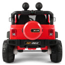Red 12V Battery-Powered Kids Ride-On Truck with MP3, LED Lights, Remote Control, and Cover