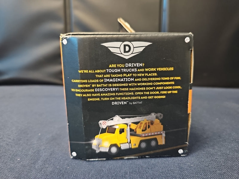 Micro Series Yellow Crane Construction Truck with Lights and Sounds