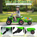 Children's 6V Battery-Operated Electric ATV with Detachable Trailer