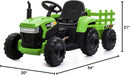 12V Electric Tractor with Trailer for Kids to Ride