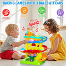 Dual-Function Glow-In-The-Dark Ball and Race Car Ramp Toy for Toddlers