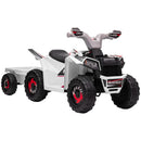 Kids 6V ATV Quad Car with Trailer, Fwd/Reverse Function, Durable Design
