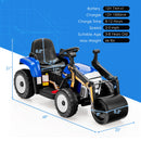 Electric Blue Kids Ride-On Road Roller with Remote Control, LED Lights & Music