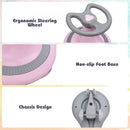 Babyjoy Pink Wiggle Car with Flashing Wheels for Toddlers and Kids