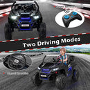 Black 12V Electric Ride-On Car for Kids with Remote Control - 2-Seater