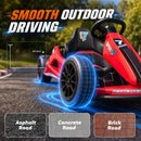 Qaba 24V Red Electric Drift Go Kart for Kids with Dual Motors