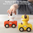 iPlay iLearn Push-and-Play Friction Cars for Toddlers Aged 1-3