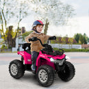 12V Electric Pink ATV Quad for Kids with 2 Speed Settings, MP3 Player & Headlights