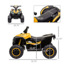 Electric Battery-Powered 4-Wheel ATV Ride-On Toy for Kids - Yellow
