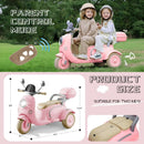 HEIMILI 12V Two-Seater Electric Motorcycle for Kids, Mini Electric Bike