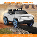 OROFULL 24V Chevrolet Electric Ride-On Car with LED Lights and MP3, White