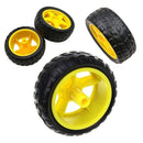8 Piece TT Motor Wheel Replacement Set for Smart Car Robot 1:48 Model