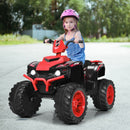 12V Electric Ride-On ATV for Kids with LED Lights and Music - Red