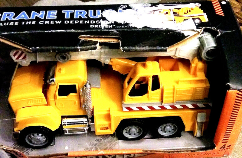 Micro Series Yellow Crane Construction Truck with Lights and Sounds