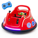 12V Remote Control Kids Bumper Car with Flashing LED Lights and Music in Red