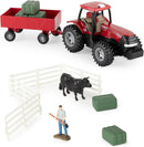 Farm Adventure Playset with Tractor, Wagon, Cow, Calf, and Fence Figures