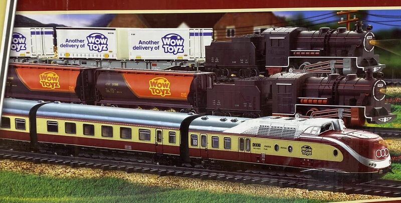 Vintage Style Classic 20-Piece Train Set with 14ft Track, Lights, and Sounds