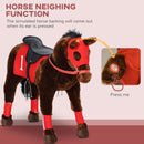 Neighing Ride-On Horse Toy for Children Ages 3 to 8 with Saddle and Stirrups