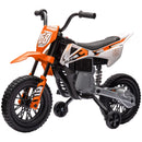 12V Electric Motorcycle for Kids with Twist Grip Throttle and Training Wheels