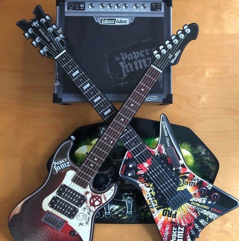 3-Piece Kids Music Set with Guitar, Speaker Amp, Drums, and Bonus Air Guitar
