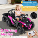 Kids 12V Electric Ride-On UTV with Trailer, Remote Control, and LED Lights