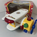 Vintage Battery-Operated Toy Airplane with Wing Walking Clown Figure