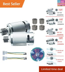 Set of 2 High-Speed 24V RS555 Motors 35000RPM 15T for Fisher Price Power Wheels