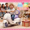 12V Three-Wheeled Electric Motorcycle for Kids Ages 1-3 with Parental Remote and Gentle Start