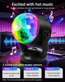 Luditek Sound-Activated Battery-Powered Black Disco Ball Party Lights