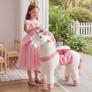 Battery-Free Ride-On Unicorn for Kids with Enhanced Comfort and Smooth Rolling Wheels, Supports up to 176 lbs