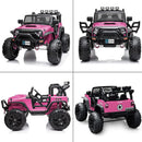 Pink 2-Seat Electric Ride-On Truck for Kids with Remote Control and Dual Speed Settings