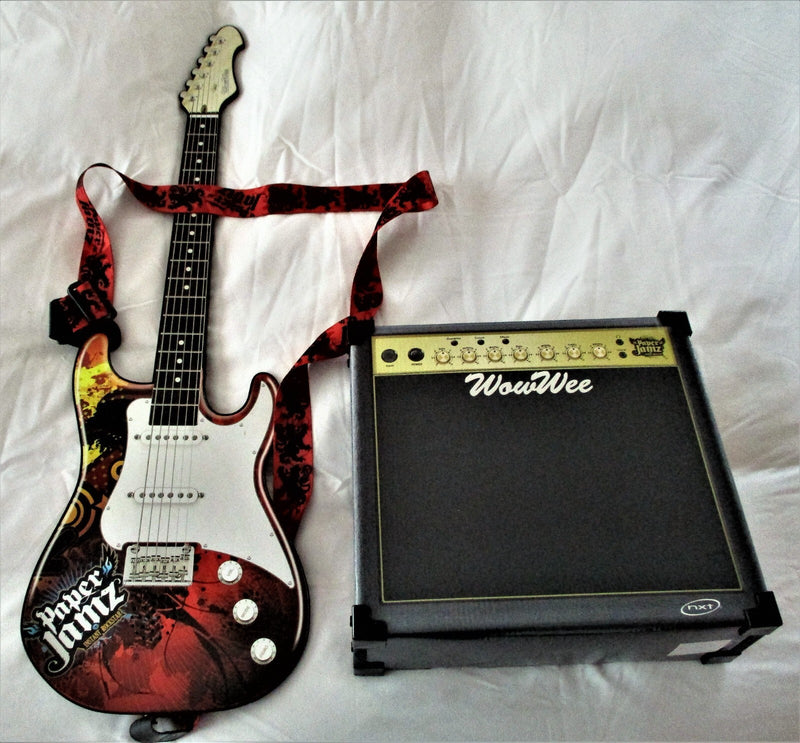 Paper Jamz Guitar with Amplifier, Speaker, and Cable – Tested and Working