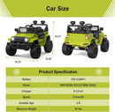 12V Electric Ride-On Truck for Kids with Remote Control and Spring Suspension