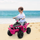 Pink 12V Electric Ride-on ATV for Kids with Bright Headlights and Music