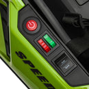 Green Electric Go Kart with Adjustable Seat and Slow Start, 24V, 7.5 MPH