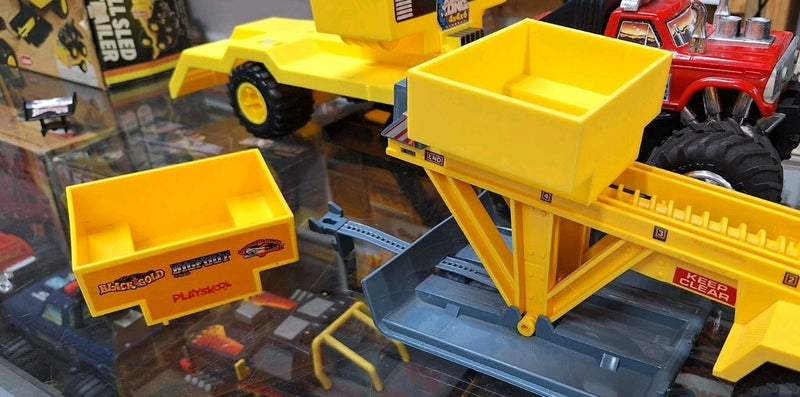 Yellow Pull Sled Box Compatible with Playskool Bogfoot SST Stomper Trucks 3D Printed