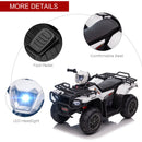 Electric Battery-Powered ATV Ride-On Car for Kids Ages 3-5 - White