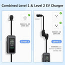 32A Level 2 EV Charging Cable, 24.9ft for J1772 Electric Vehicles and PHEVs