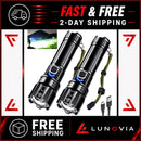 AKNEAR 99000 Lumens Rechargeable LED Flashlight Set with USB-C Zoom Function