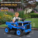 12V Remote Control Electric Dump Truck for Kids with Bluetooth Music and LED Lights