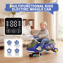 Rechargeable 2 in 1 Blue Wiggle Car with Pedal for Kids