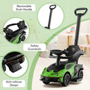 Transformable Green Lamborghini Ride-On Stroller with Sounds